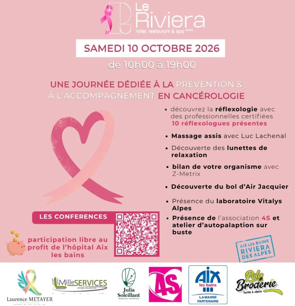 Journée dédiée à la prévention et à l'accompagnement en cancérologie le 10 octobre 2026 à Aix-les-Bains